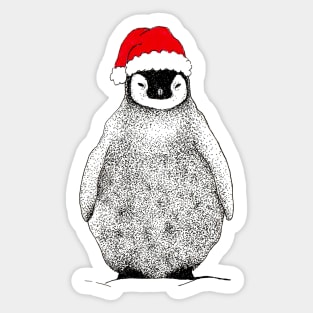 Festive Penguin Chick Sticker